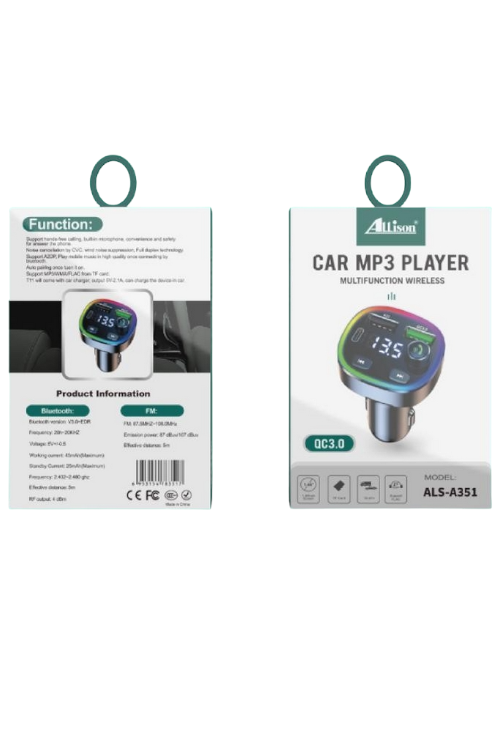 ALS-A351 ALLISON WHOLESALE CAR MP3 PLAYER FM TRANSMITTER